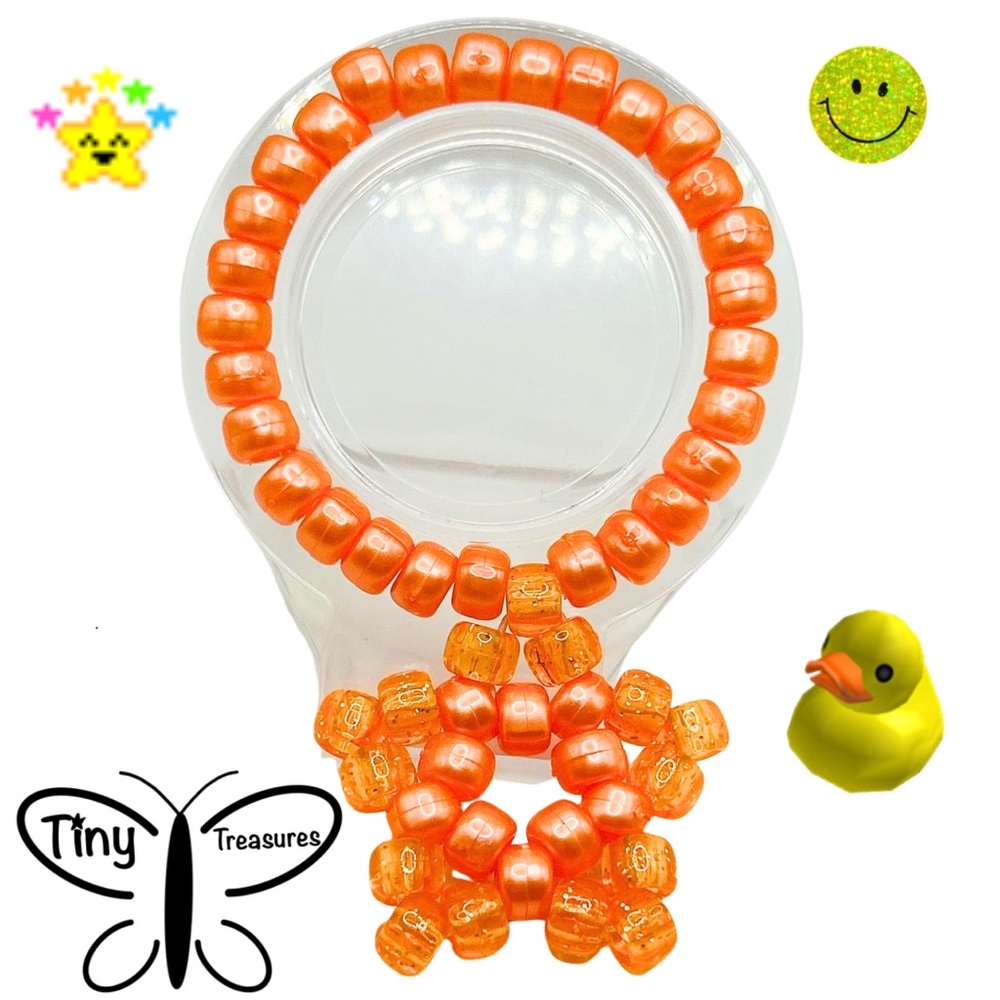 ⭐️Orange Kandi Star Bracelet⭐️